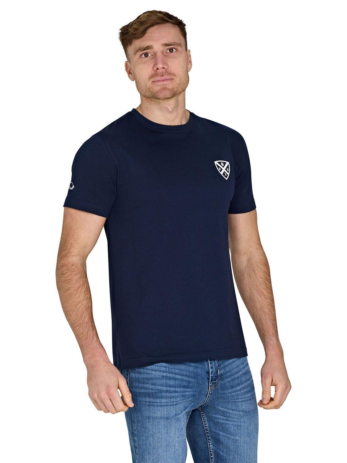 Product image 1 of 7, which shows Raging Bull Cotton Regular Fit Short Sleeve Rugby Club T-Shirt, Navy, S
