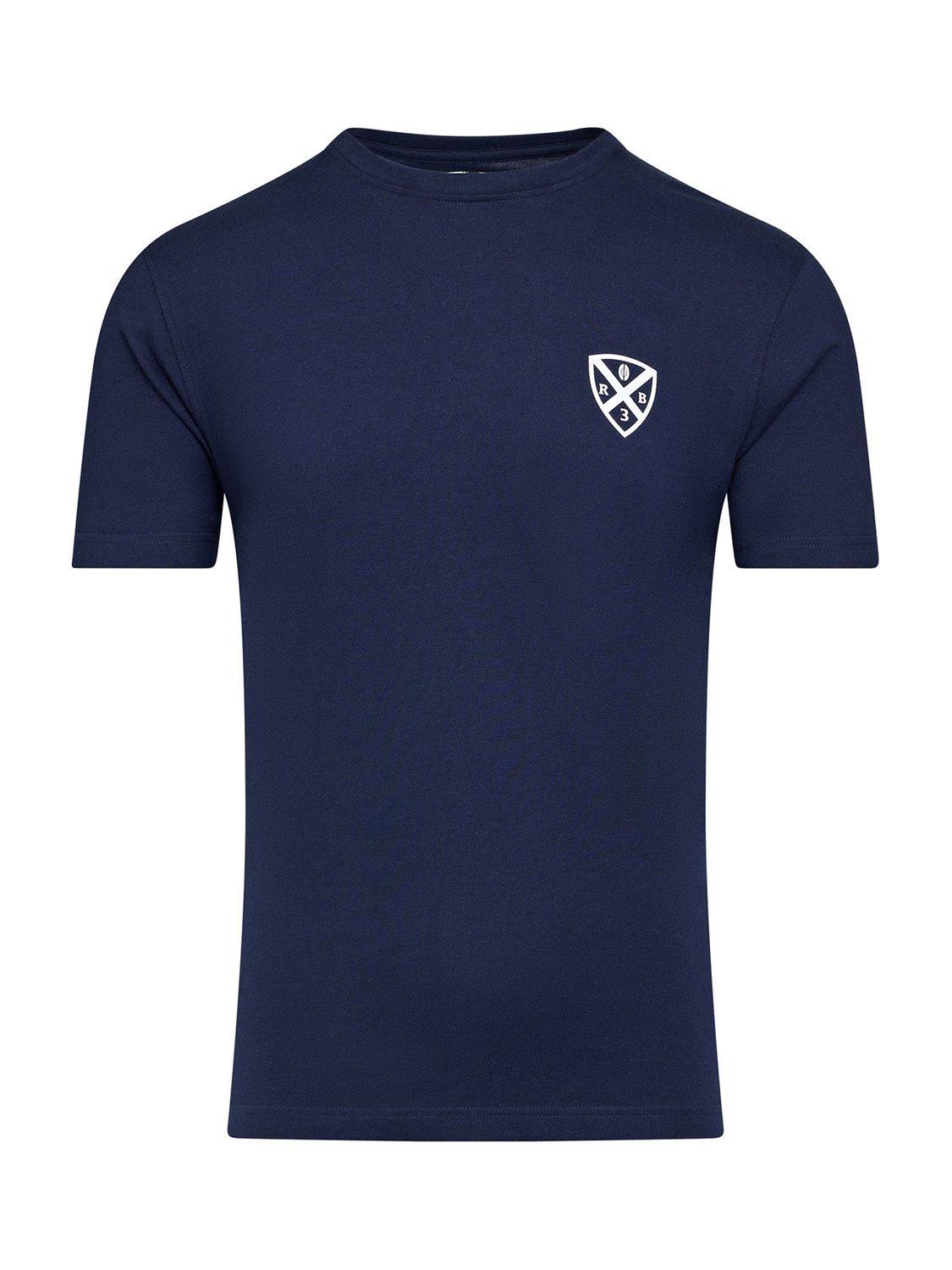 Product image 2 of 7, which shows Raging Bull Cotton Regular Fit Short Sleeve Rugby Club T-Shirt, Navy, S