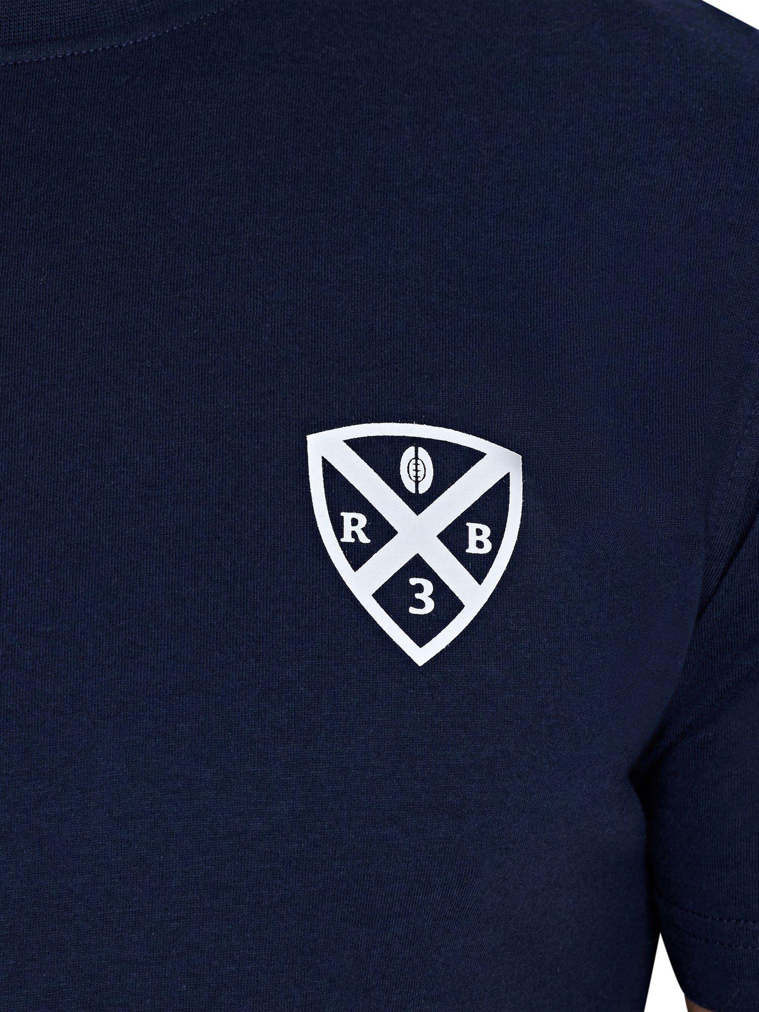 Product image 4 of 7, which shows Raging Bull Cotton Regular Fit Short Sleeve Rugby Club T-Shirt, Navy, S