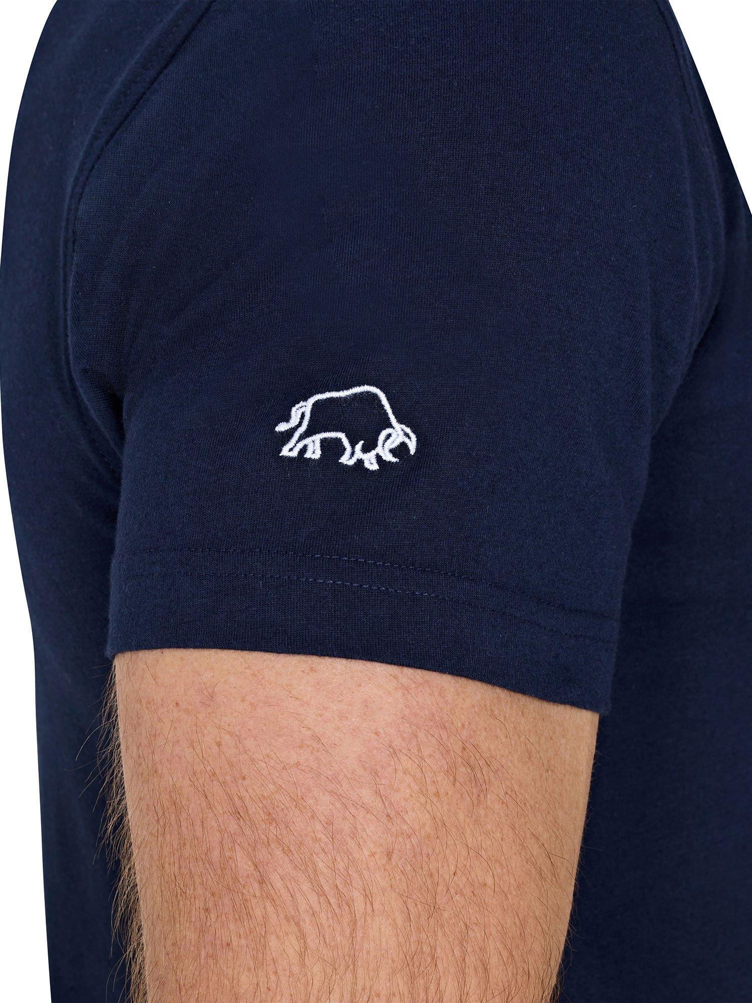 Product image 6 of 7, which shows Raging Bull Cotton Regular Fit Short Sleeve Rugby Club T-Shirt, Navy, S