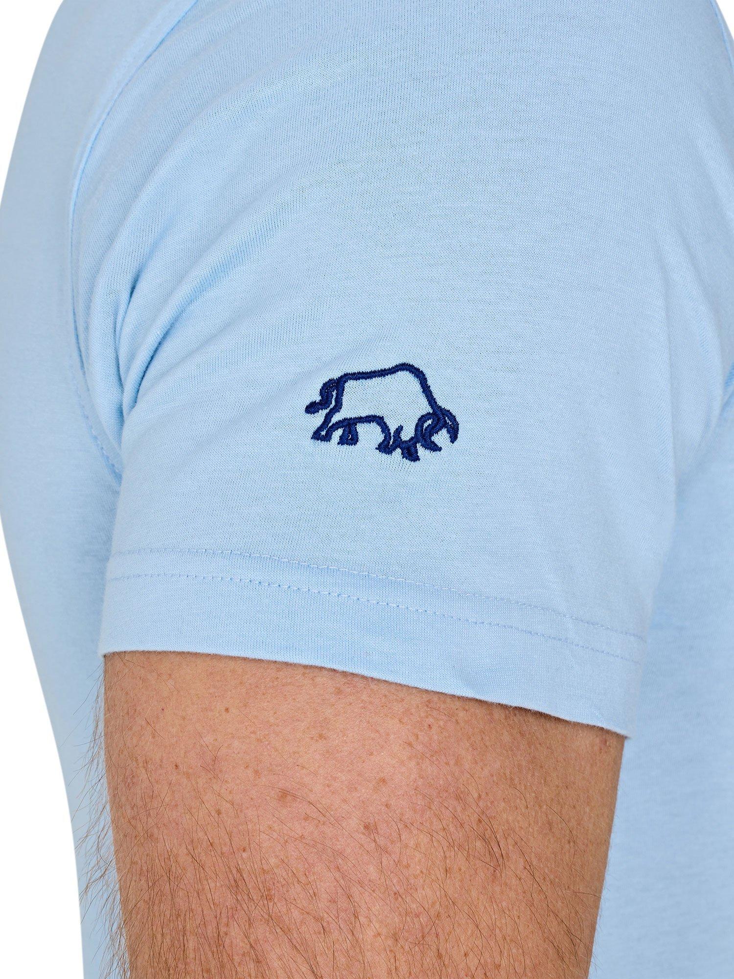 Product image 5 of 6, which shows Raging Bull Cotton Regular Fit Slash Bull T-Shirt, Sky Blue/Multi, S