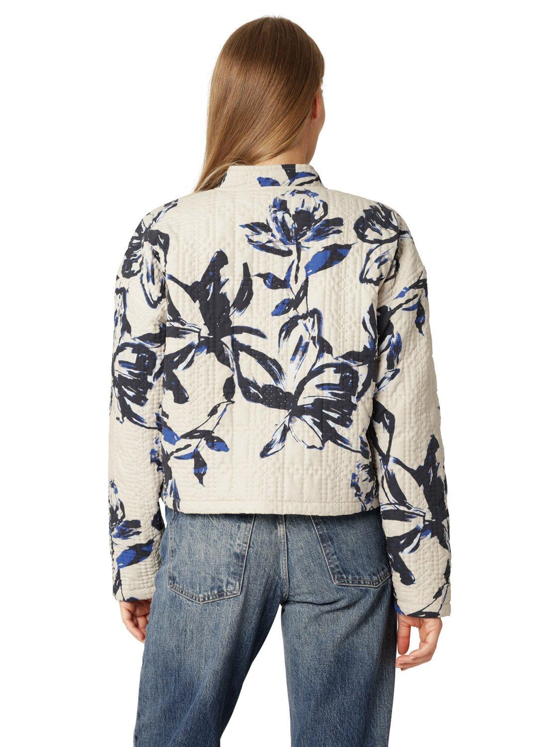 Product image 3 of 4, which shows Ilse Jacobsen Hornbæk Quilted Short Jacket, Beige Flower, 10
