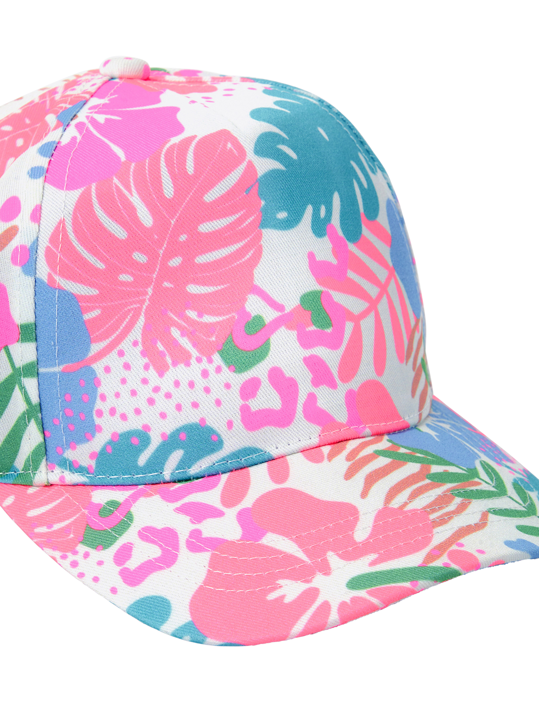 Product image 3 of 3, which shows Angels by Accessorize Kids; Tropical Baseball Cap, Multi, 3-6 years