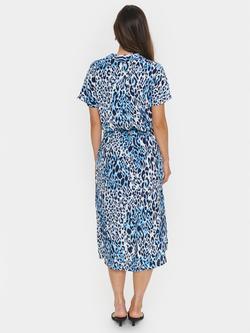 Saint Tropez Blanca Leopard Print Dress - view 2, Baby Blue