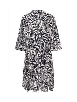 Saint Tropez Eda Zebra Print Tiered Dress, Baritone Leaves - view 2, Baritone Leaves