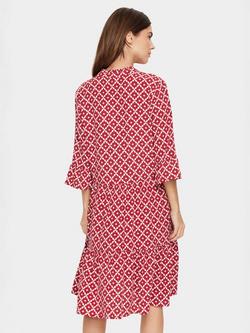 Saint Tropez Eda Geometric Dress, Red - view 2, Red