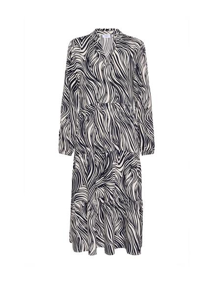 Saint Tropez Eda Stripe Midi Dress, Mid Blue, Mid Blue