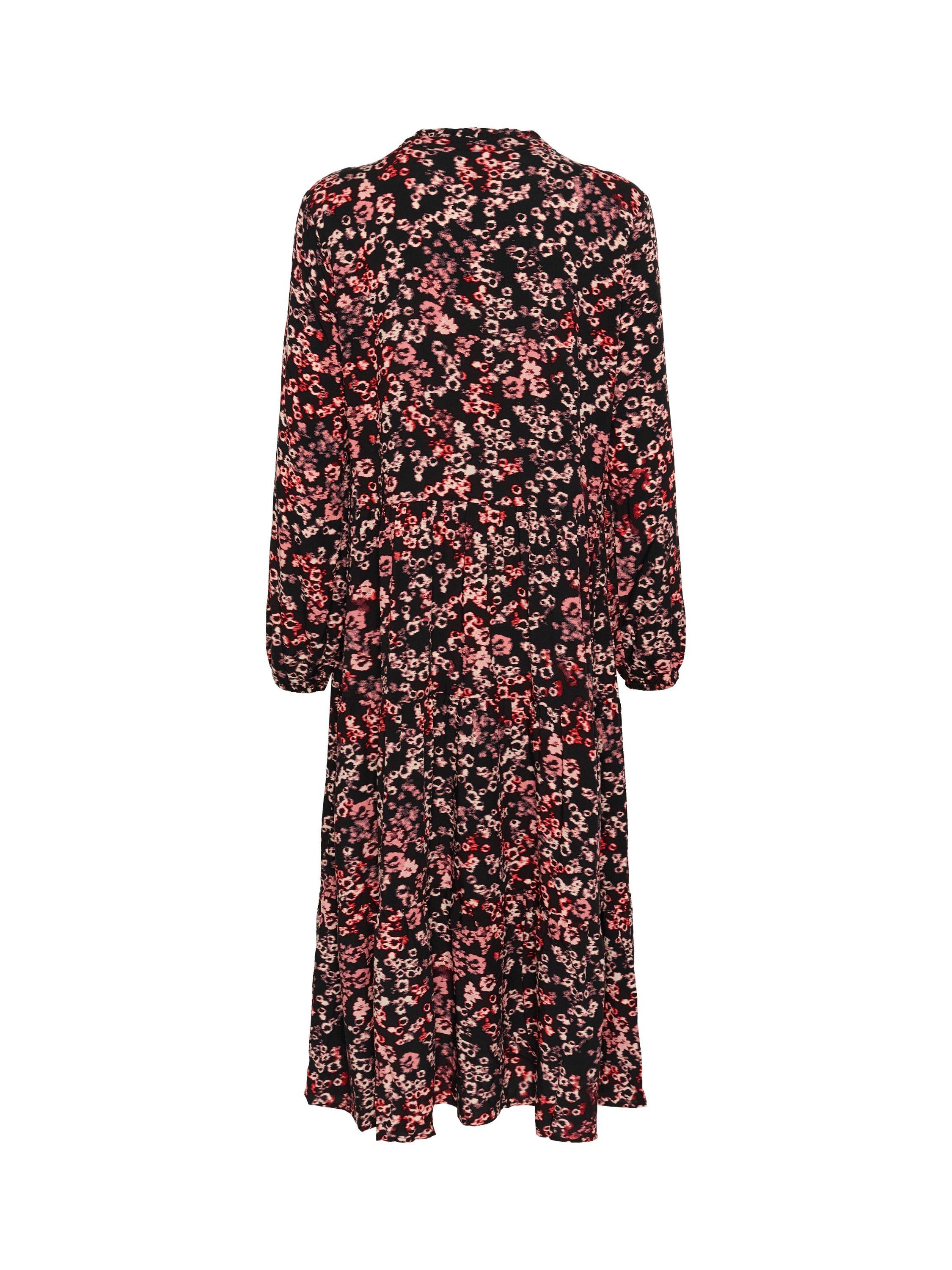 Product image 2 of 2, which shows Saint Tropez Eda Floral Midi Dress, Black/Pink, XS