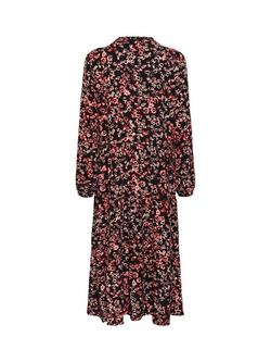 Saint Tropez Eda Floral Midi Dress, Black/Pink - view 2, Black/Pink