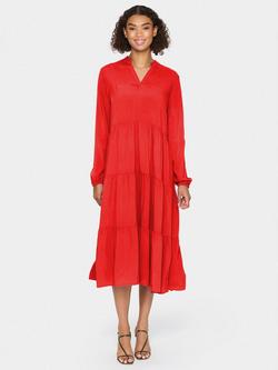 Saint Tropez Eda Midi Dress, Flame Scarlet