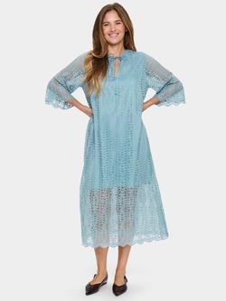 Saint Tropez Jolie Lace Midi Dress, Smoke Blue, Smoke Blue