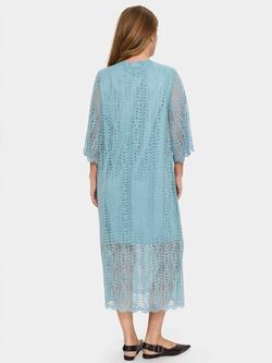 Saint Tropez Jolie Lace Midi Dress, Smoke Blue - view 2, Smoke Blue