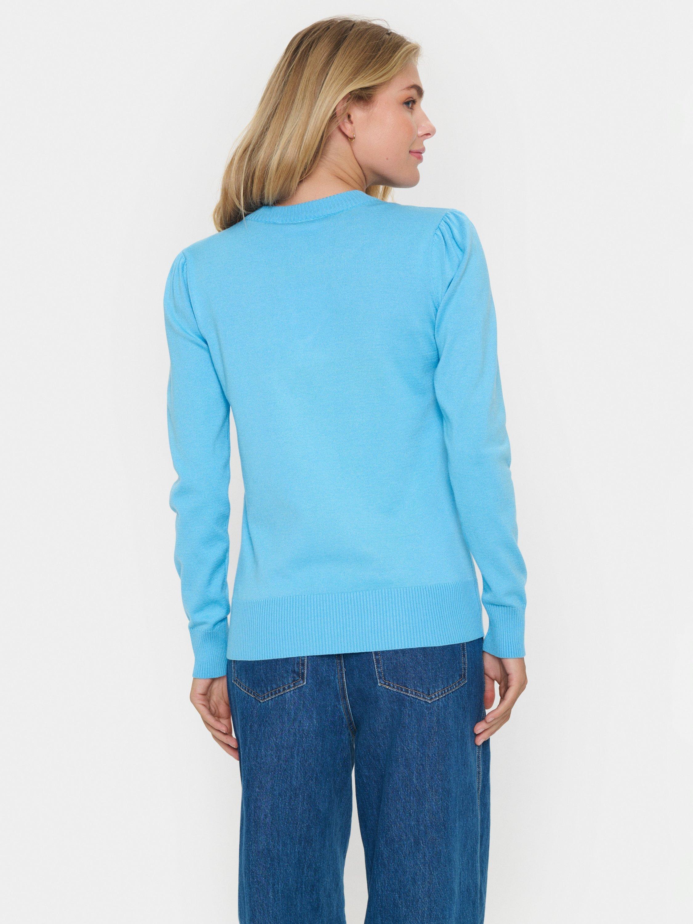 Product image 2 of 6, which shows Saint Tropez Mila Long Sleeve Pullover Jumper, Ethereal Blue, XS