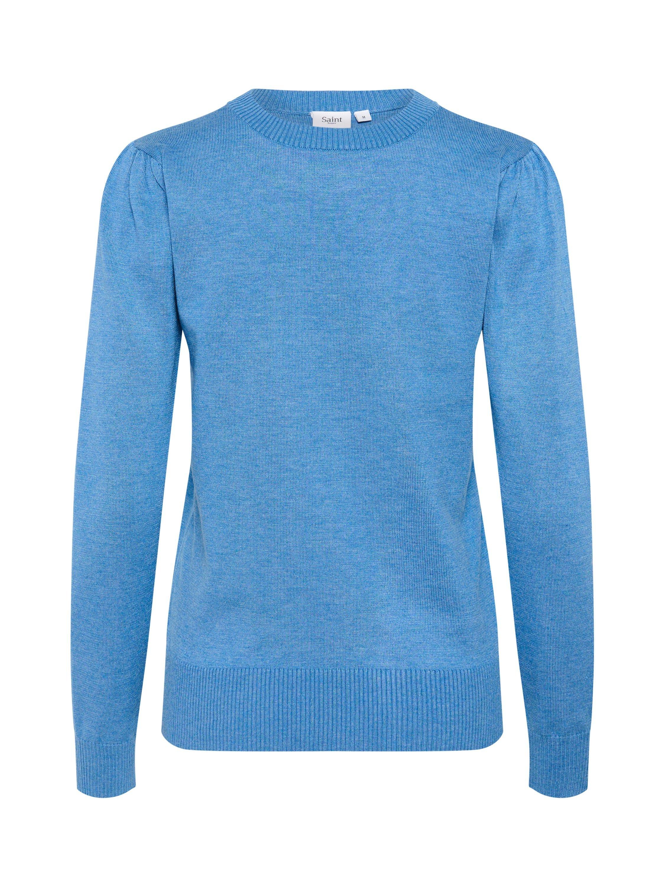 Product image 5 of 6, which shows Saint Tropez Mila Long Sleeve Pullover Jumper, Ethereal Blue, XS