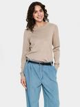 Saint Tropez Mila Long Sleeve Pullover Jumper, Plaza Taupe Melange