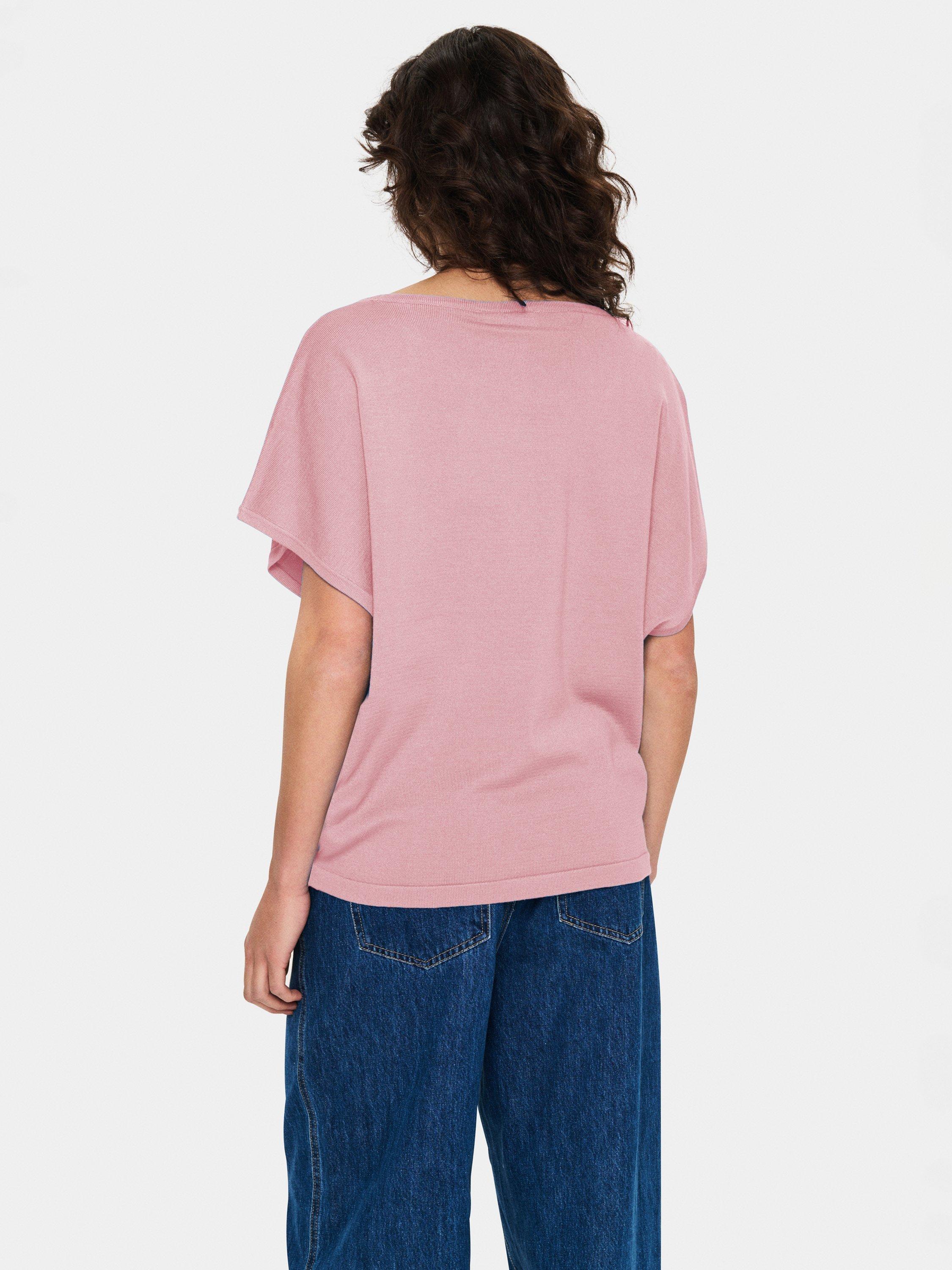 Product image 2 of 6, which shows Saint Tropez Mila Short Sleeve Jumper, Pink Nectar, XS