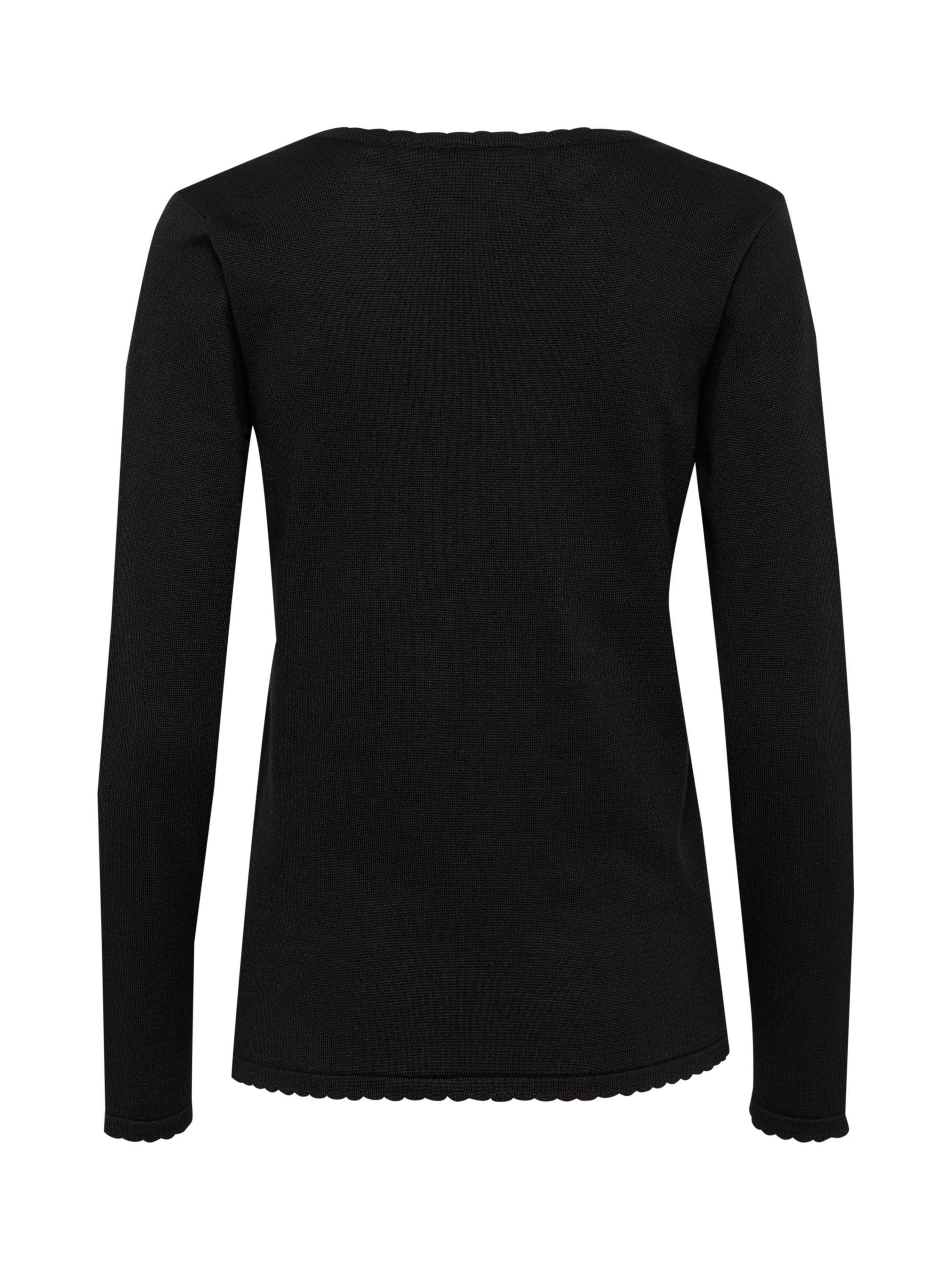 Product image 6 of 6, which shows Saint Tropez Mila Scallop Edge Jumper, Black, XS