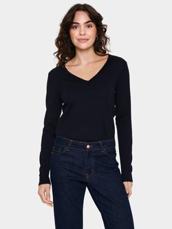 Saint Tropez Mila Scallop Trim Jumper, Night Sky