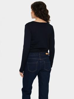 Saint Tropez Mila Scallop Trim Jumper - view 2, Night Sky