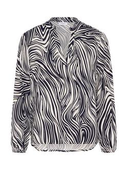 Saint Tropez Eda Zebra Print Top, Mid Blue, Mid Blue