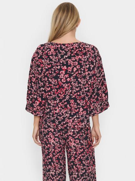 Saint Tropez Jeah Floral Top, Black/Multi - view 2, Black/Multi