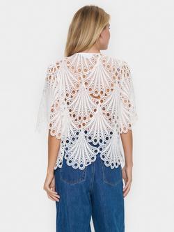 Saint Tropez Jilianna Chunky Lace Top - view 2, Bright White