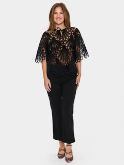 Saint Tropez Jilianna Chunky Lace Top, Black