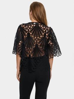 Saint Tropez Jilianna Chunky Lace Top - view 2, Black