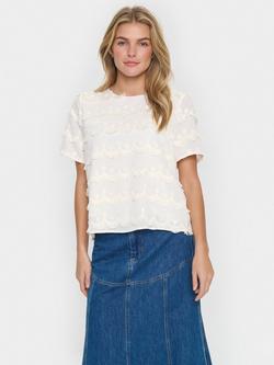 Saint Tropez Johanette Embroidered Top, Ice, Ice