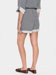 Saint Tropez ZalindaSZ Folded Hem High-Waisted Cotton Stripe Shorts