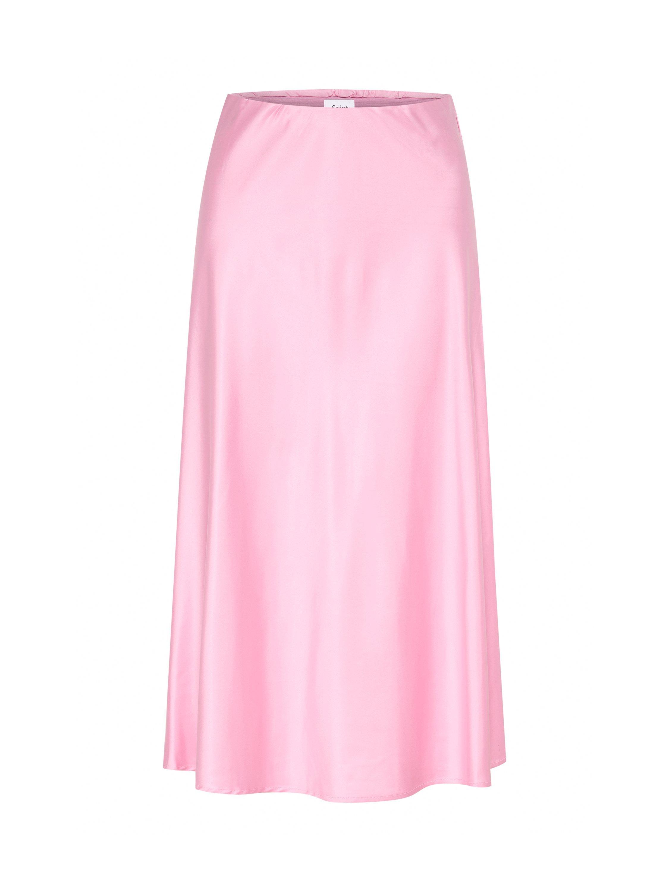 Product image 5 of 6, which shows Saint Tropez Disa Satin Midi Skirt, Bonbon, XS