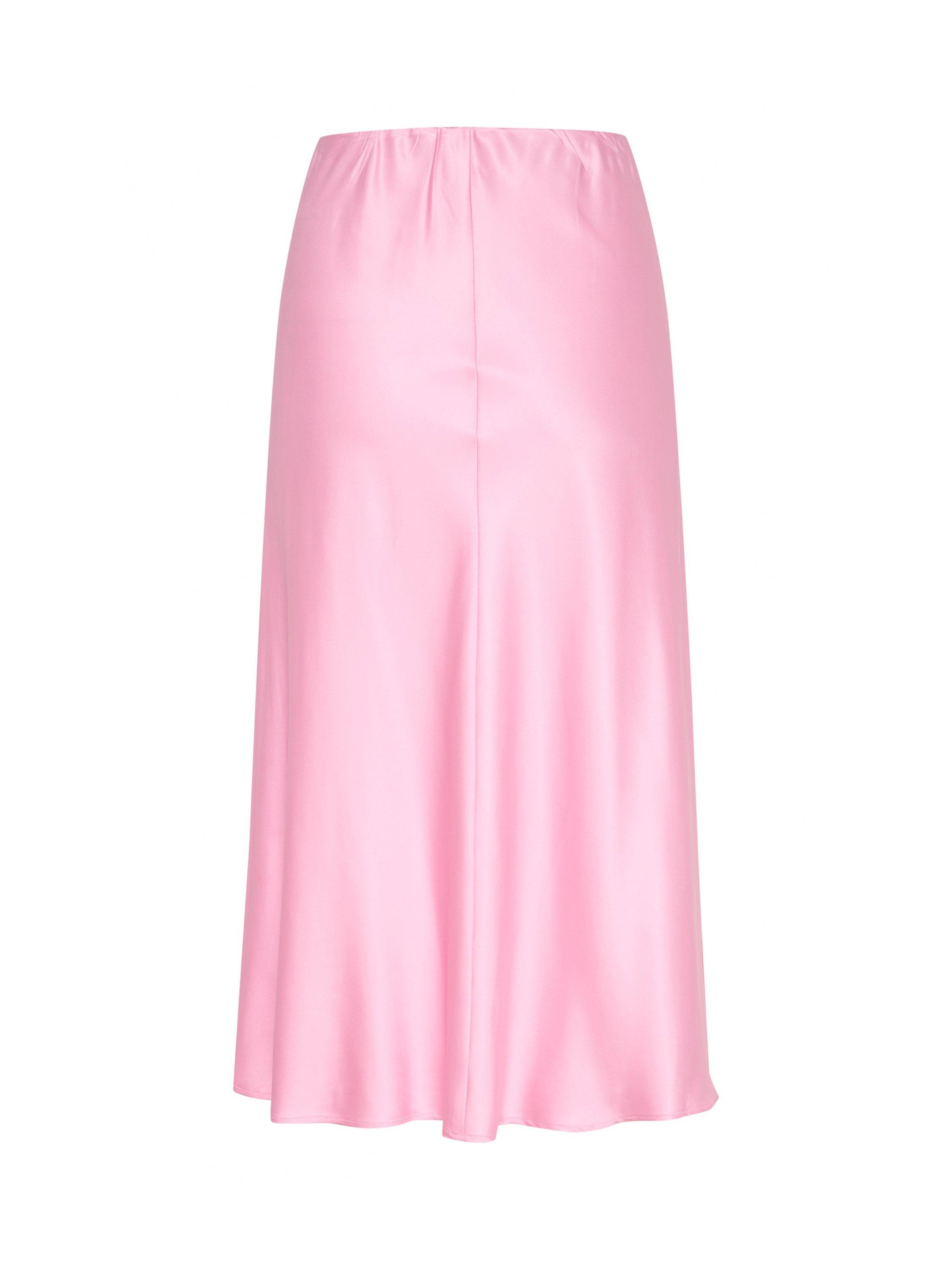 Product image 6 of 6, which shows Saint Tropez Disa Satin Midi Skirt, Bonbon, XS