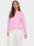 Saint Tropez Dagna Heart Sweatshirt, Pink