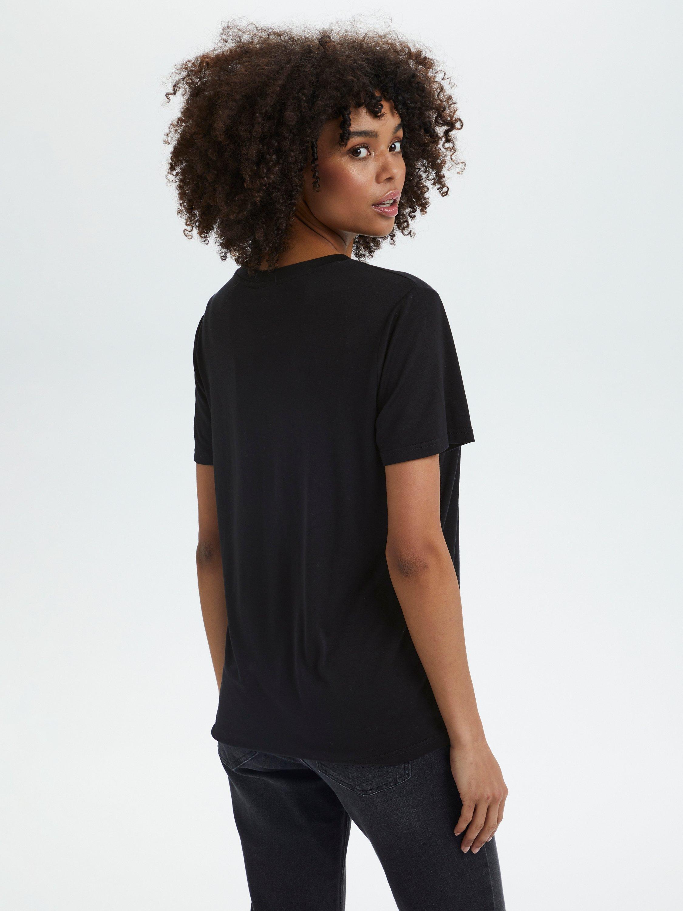 Product image 2 of 6, which shows Saint Tropez Adelia Jersey T-Shirt, Black, XS