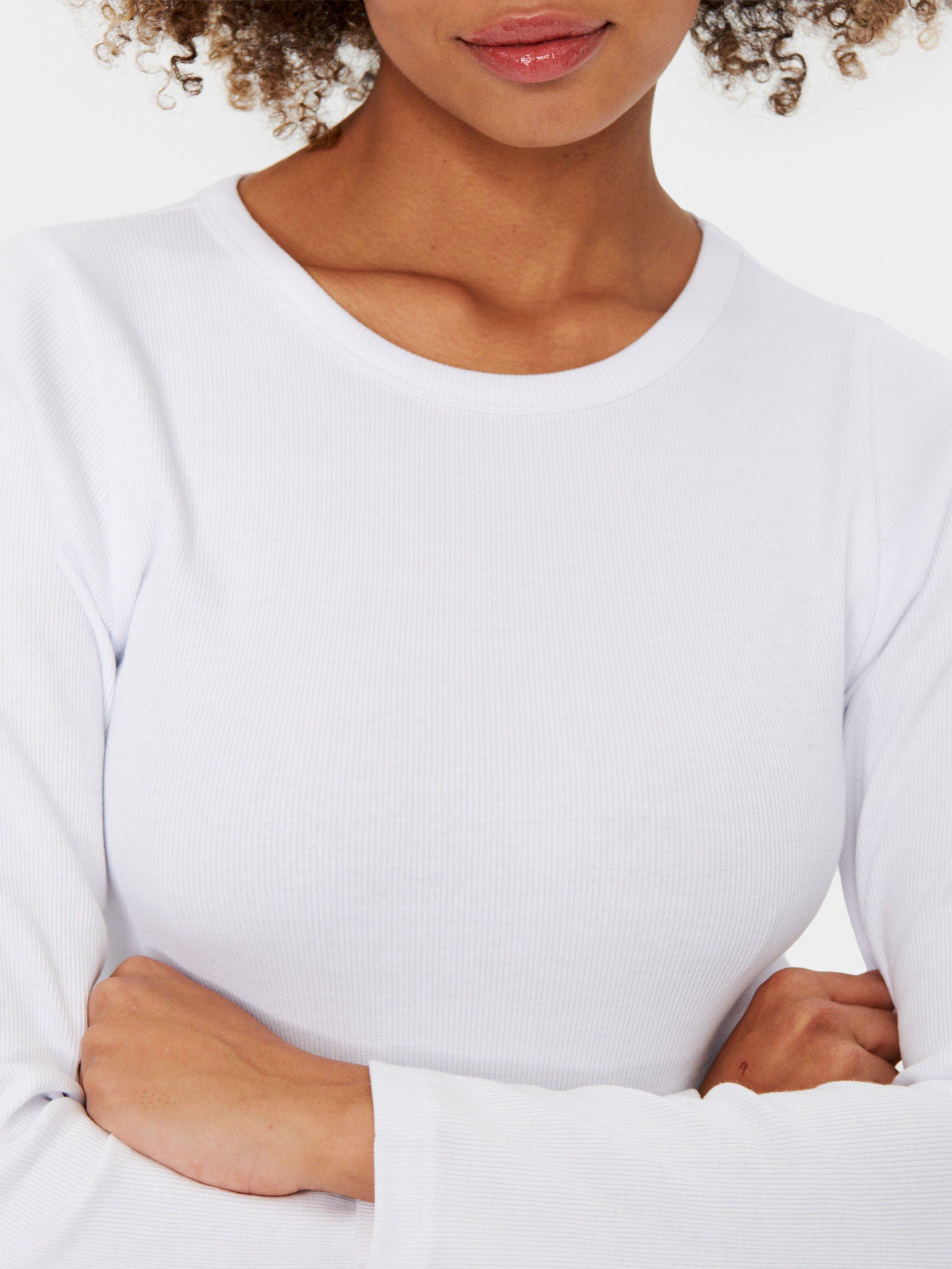 Product image 4 of 6, which shows Saint Tropez Aster Organic Cotton Rich Top, Bright White, XL