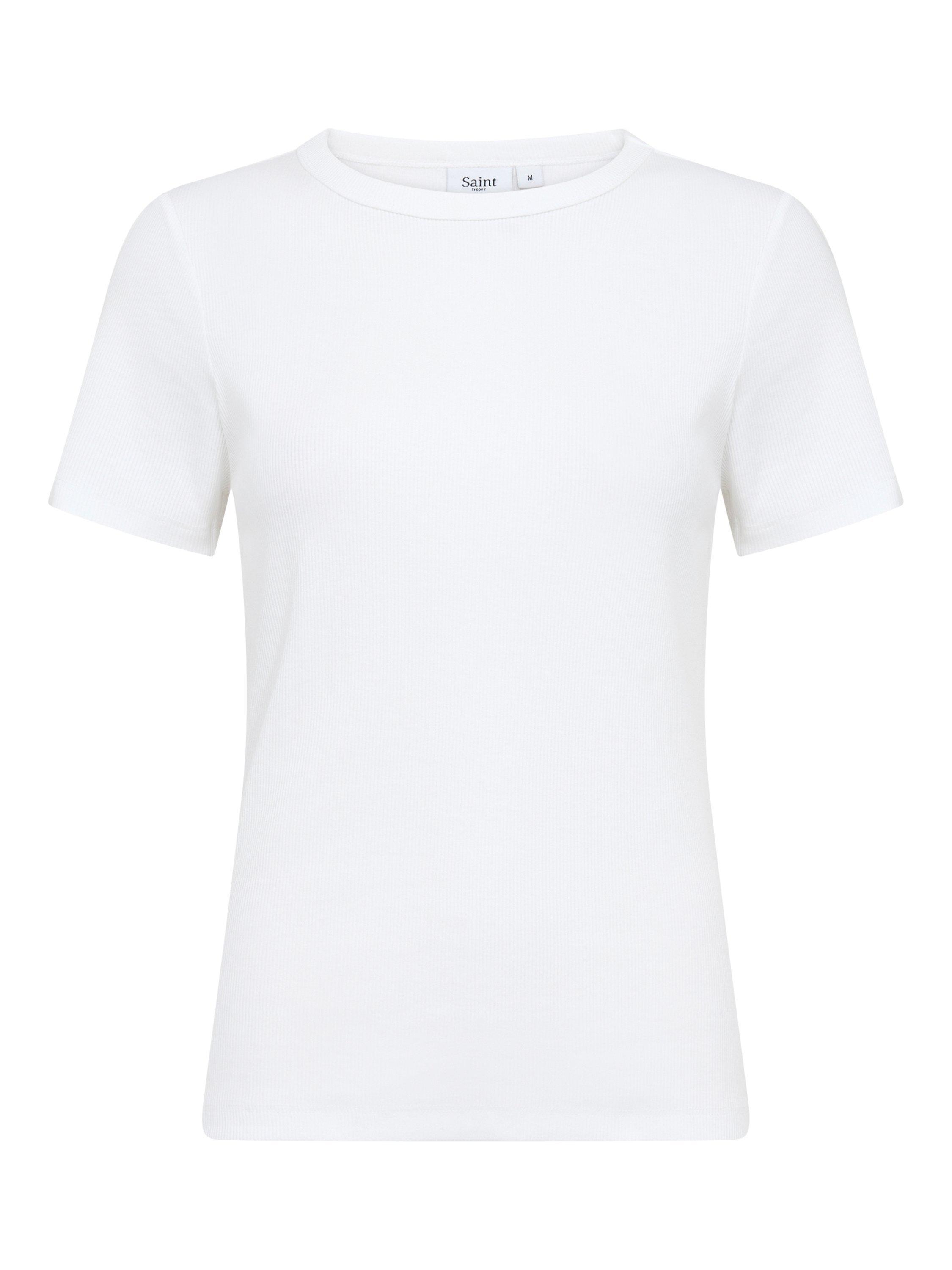 Product image 5 of 6, which shows Saint Tropez Aster Organic Cotton Rich T-Shirt, Bright White, XS