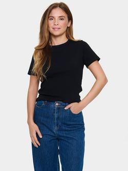 Saint Tropez Aster Organic Cotton Rich T-Shirt, Black