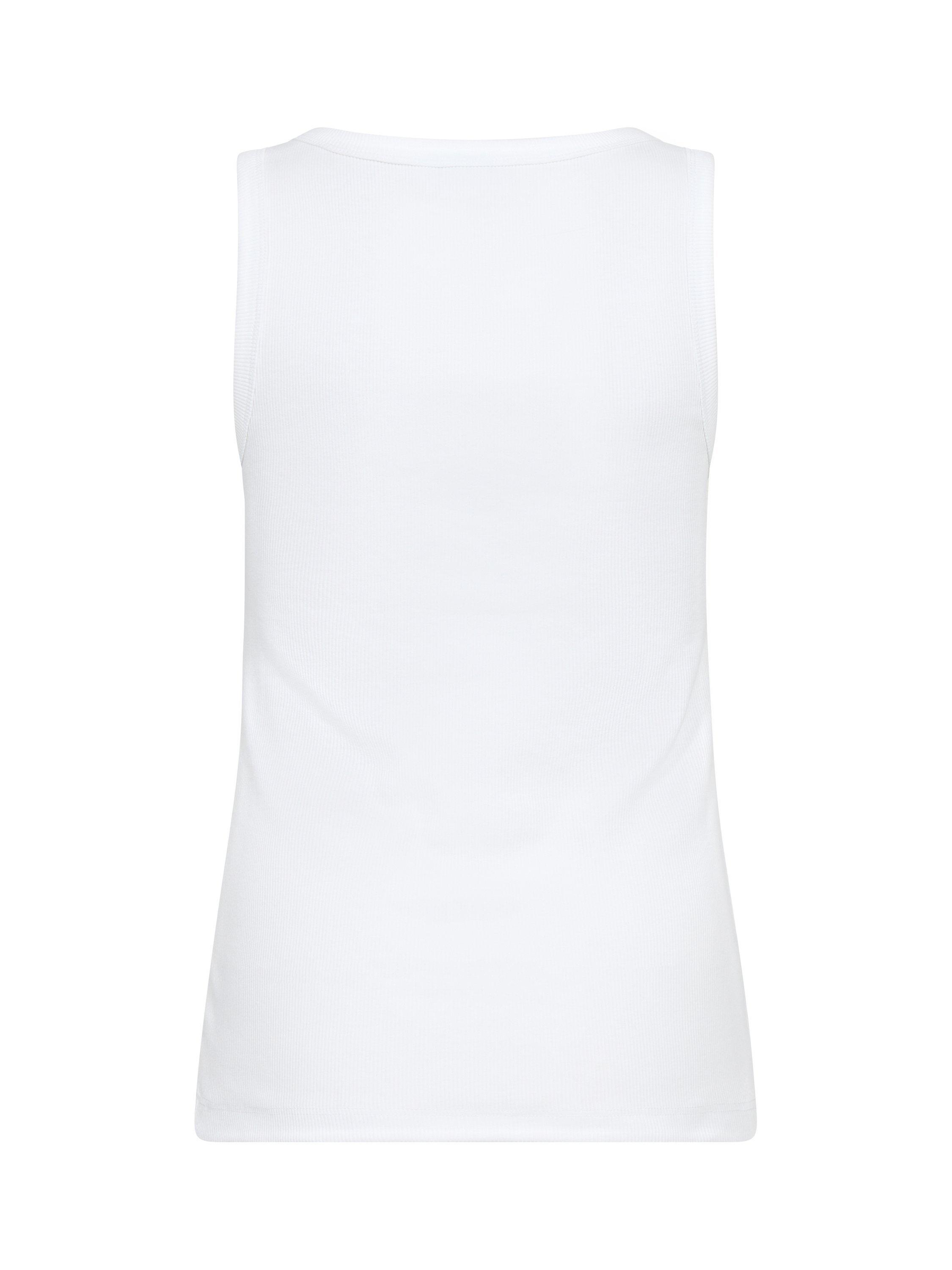 Product image 6 of 6, which shows Saint Tropez Aster Organic Cotton Rich Tank Top, Bright White, XS
