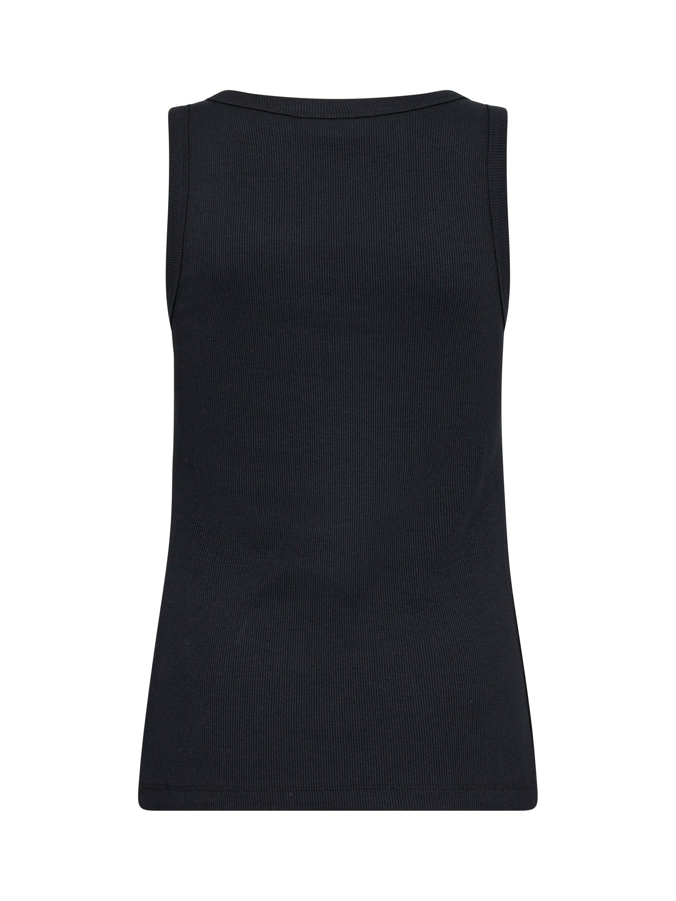 Product image 2 of 2, which shows Saint Tropez Aster Organic Cotton Rich Tank Top, Black, XS