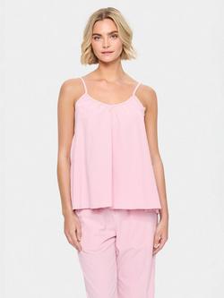 Saint Tropez ZalindaSZ Cotton V-Neck Strap Top, Mid Pink