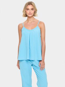Saint Tropez ZalindaSZ Cotton V-Neck Strap Top, Mid Blue