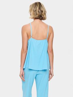 Saint Tropez ZalindaSZ Cotton V-Neck Strap Top - view 2, Mid Blue