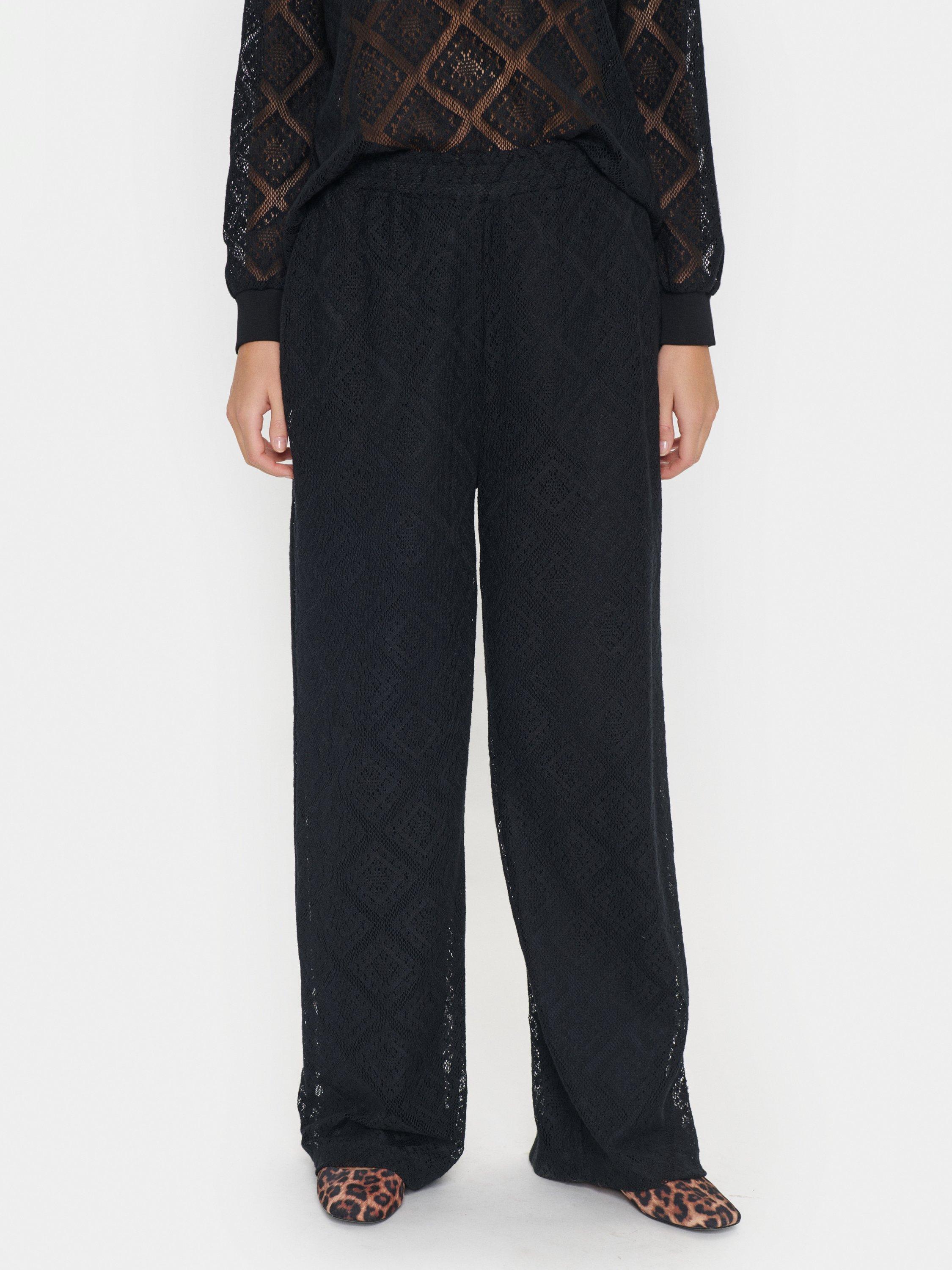 Product image 1 of 6, which shows Saint Tropez Jacobina Lace Trousers, Black, XS