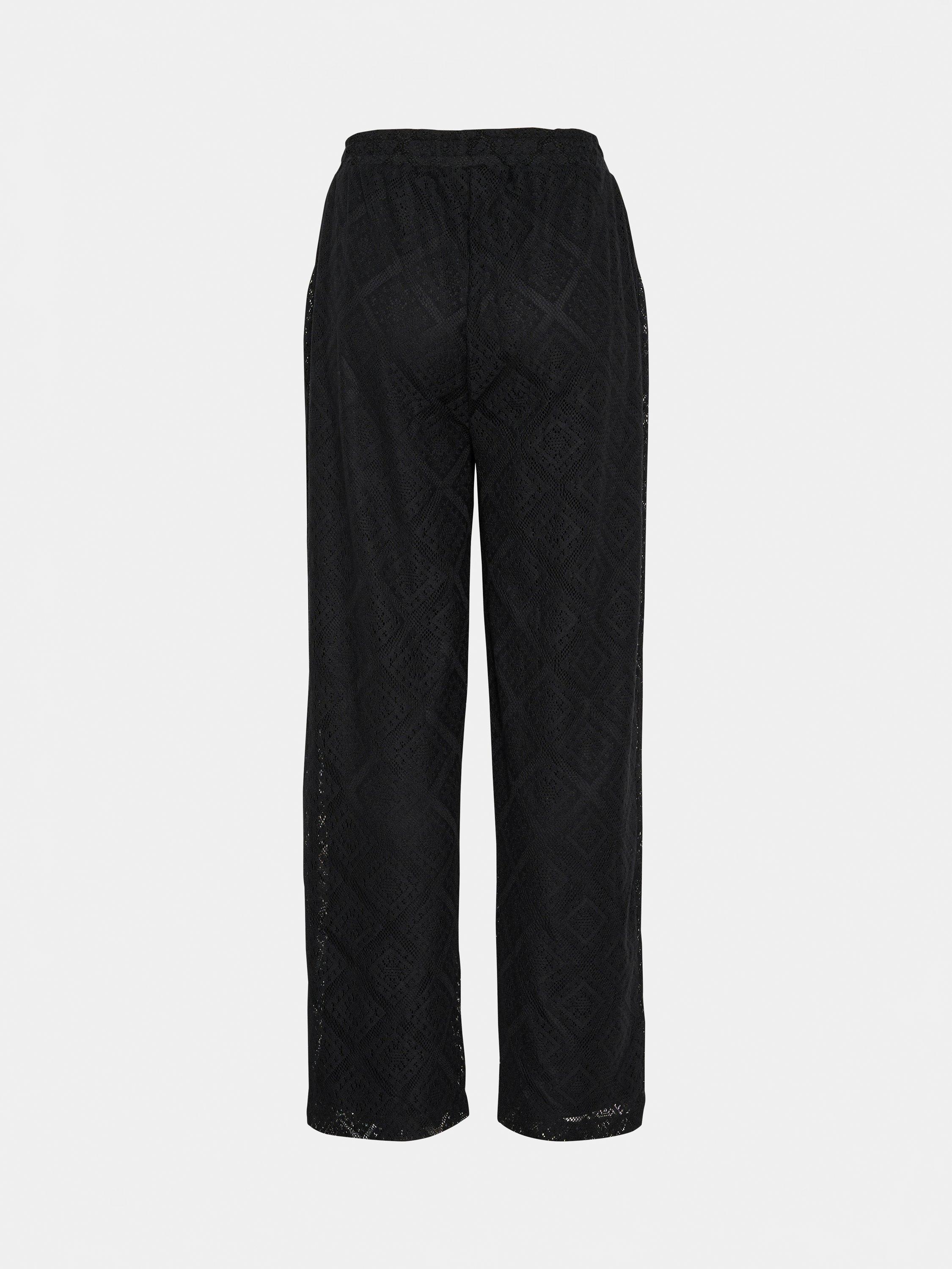 Product image 6 of 6, which shows Saint Tropez Jacobina Lace Trousers, Black, XS