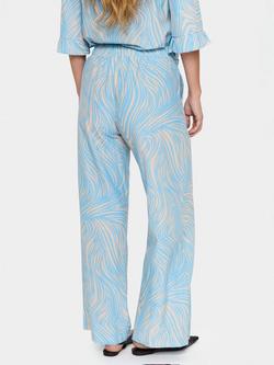 Saint Tropez Jessica Abstract Stripe Trousers, Blue - view 2, Blue