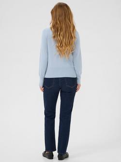 KAFFE Lizza Round Neck Button Cardigan - view 2, Soft Chambray