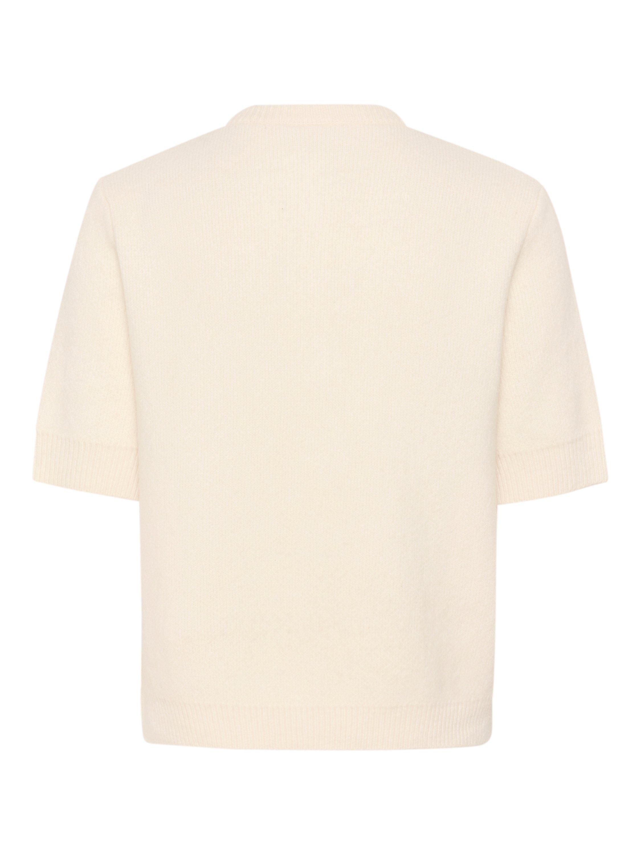 Product image 6 of 6, which shows KAFFE Severina Short Sleeve Knit Cardigan, Chalk, S