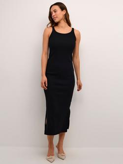 KAFFE Carna Bodycon Midi Dress, Black, Black