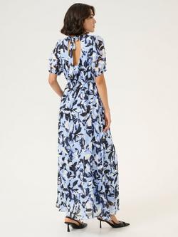 KAFFE Elina Floral Maxi Dress, Blue/Multi - view 2, Blue/Multi