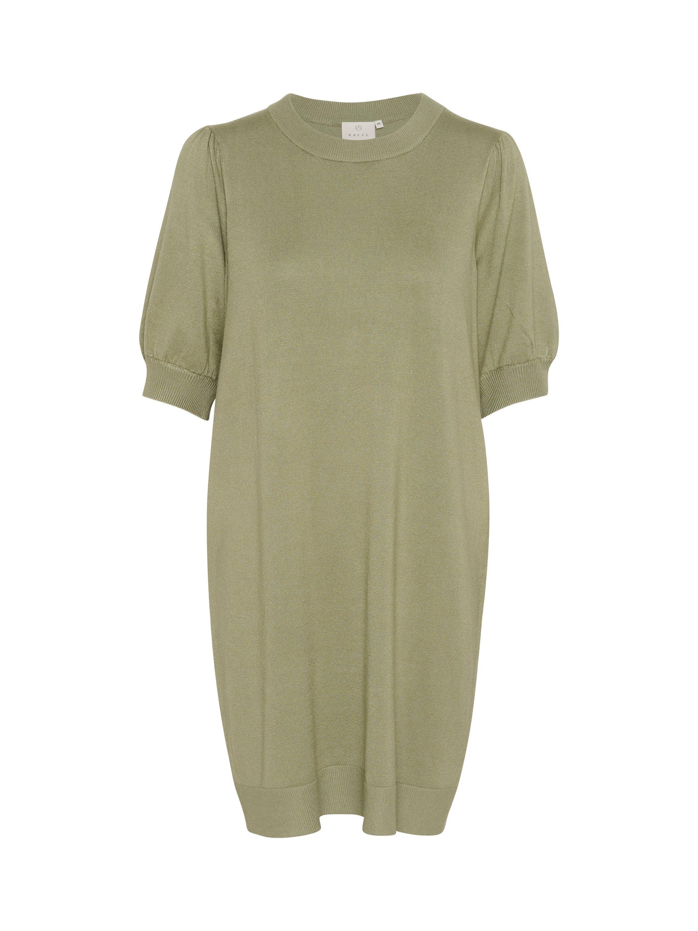 Product image 5 of 6, which shows KAFFE Lizza Knitted Jumper Dress, Oil Green, S
